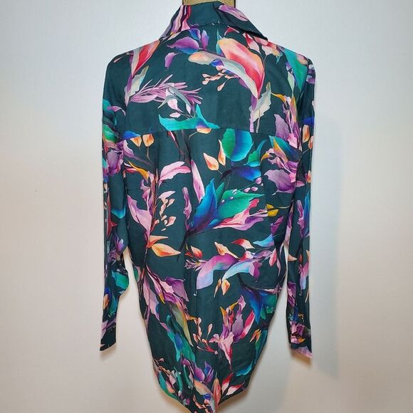 NWT CALIA Oversized Long Sleeve Button Down Cover Up Size S - Picture 6 of 10